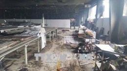 Khẩn trương điều tra nguyên nhân vụ cháy Công ty Vina Korea, Vĩnh Phúc
